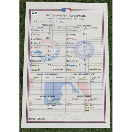 Game-Used or Autographed Line-Up Cards | MLB Auctions