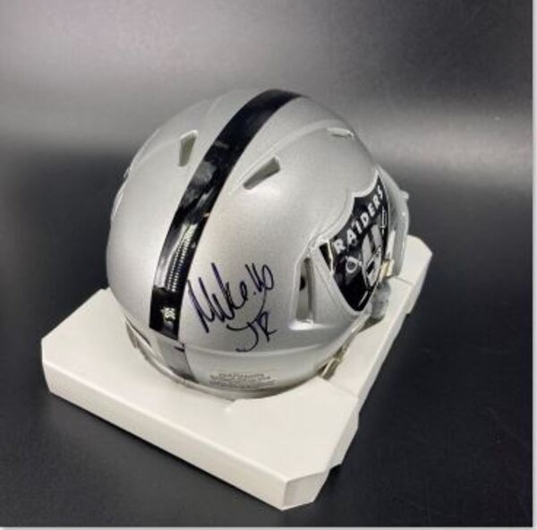 NFL - Raiders Mike Washington Jr. Signed Speeed Mini Helmet