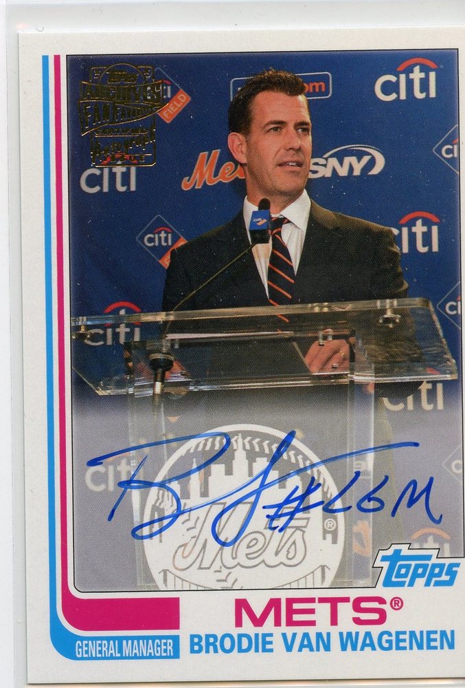 2019 Topps Archives Fan Favorites Autographs #FFABVW Brodie Van Wagenen GM