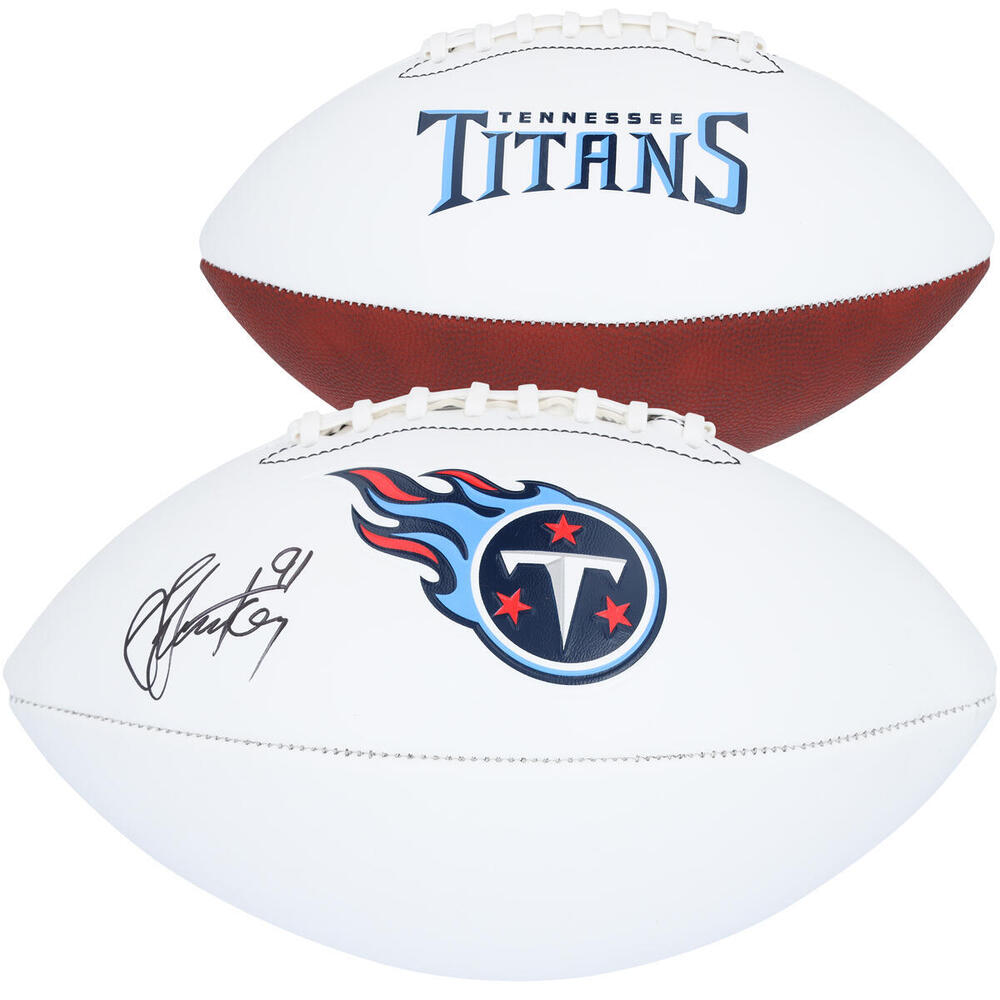 Steven Stamkos Nashville Predators Autographed Tennessee Titans White Panel Football