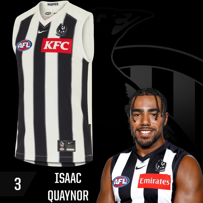 Photo of Isaac Quaynor #3 Collingwood 2025 Clash Guernsey