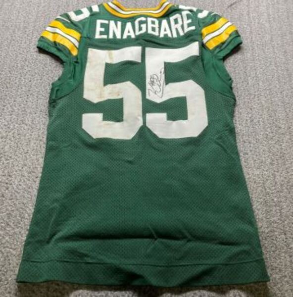 STS - Packers Kingsley Enagbare Signed Game Worn Jersey (11/28/2024) Siz...