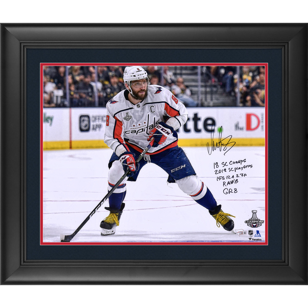 Alex Ovechkin Washington Capitals 2018 Stanley Cup Champions Framed Autographed 16