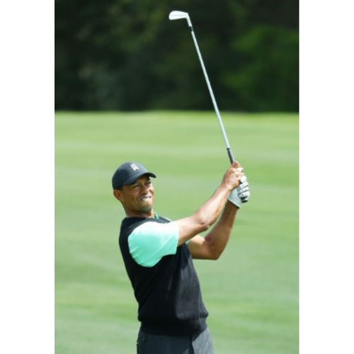 Tiger Woods Autographed Flag and Genesis Invitational Tickets