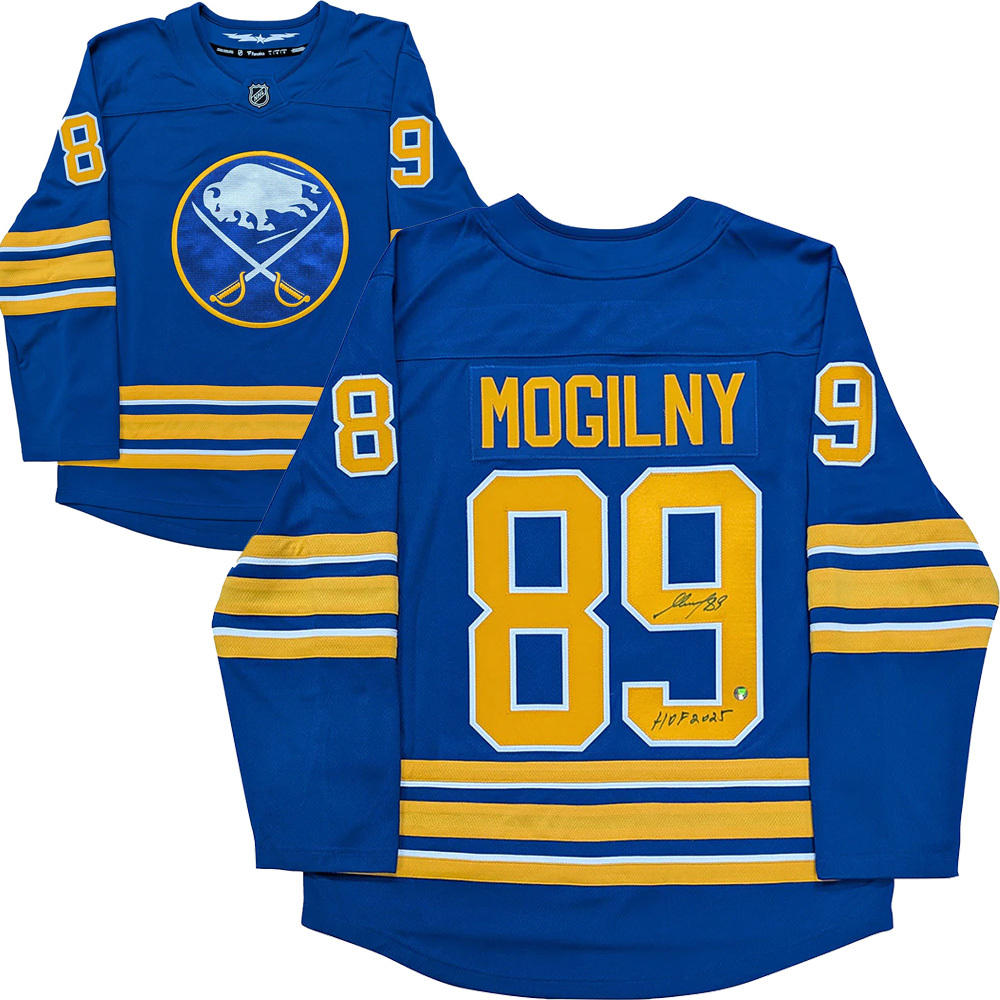 Alexander Mogilny Autographed Buffalo Sabres Jersey w/HOF 2025 Inscription