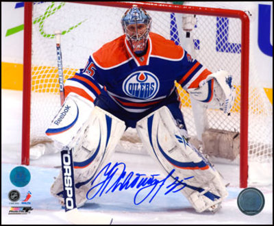 NIKOLAI KHABIBULIN Edmonton Oilers SIGNED 8x10 Horizontal Goalie Photo ...