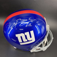 Met Life - Giants Brandon Jacobs Signed Replica Helmet