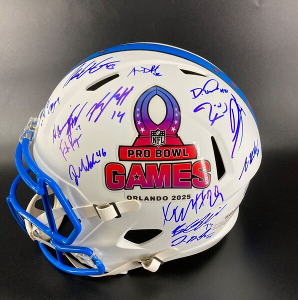 NFL - Multi Sign Pro Bowl Games Replica Helmet Signed By Over 25 Pro Bow...