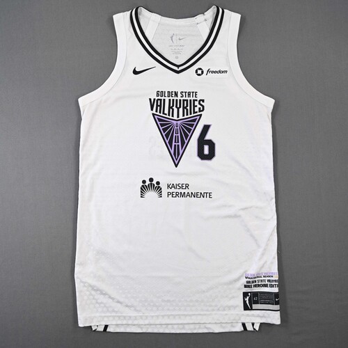 Image of Charles, Kaila - Golden State Valkyries - White Heroine Edition Jersey - Worn 2 Games - 9/11/25 & WNBA Playoffs - First Round - Game 1 - 9/14/2025 - 2025 WNBA Season