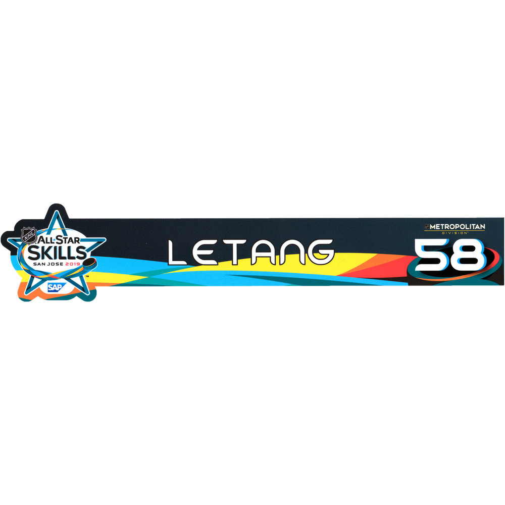 Kris Letang Pittsburgh Penguins Event-Used #58 Locker Nameplate from All-Star Skills Competition