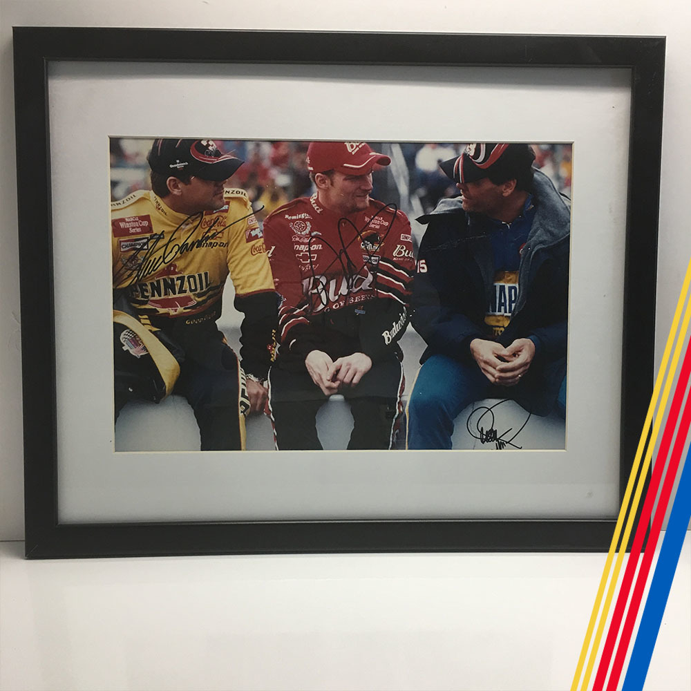 NASCAR's DEI Autographed drivers framed photo!