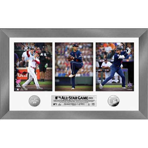 Serial #1! Shohei Ohtani 2021 MLB All-Star Experience Panoramic Silver Coin Photo Mint