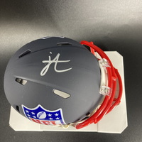 NFL - Jets Jordan Travis Signed NFL Shield Mini Helmet