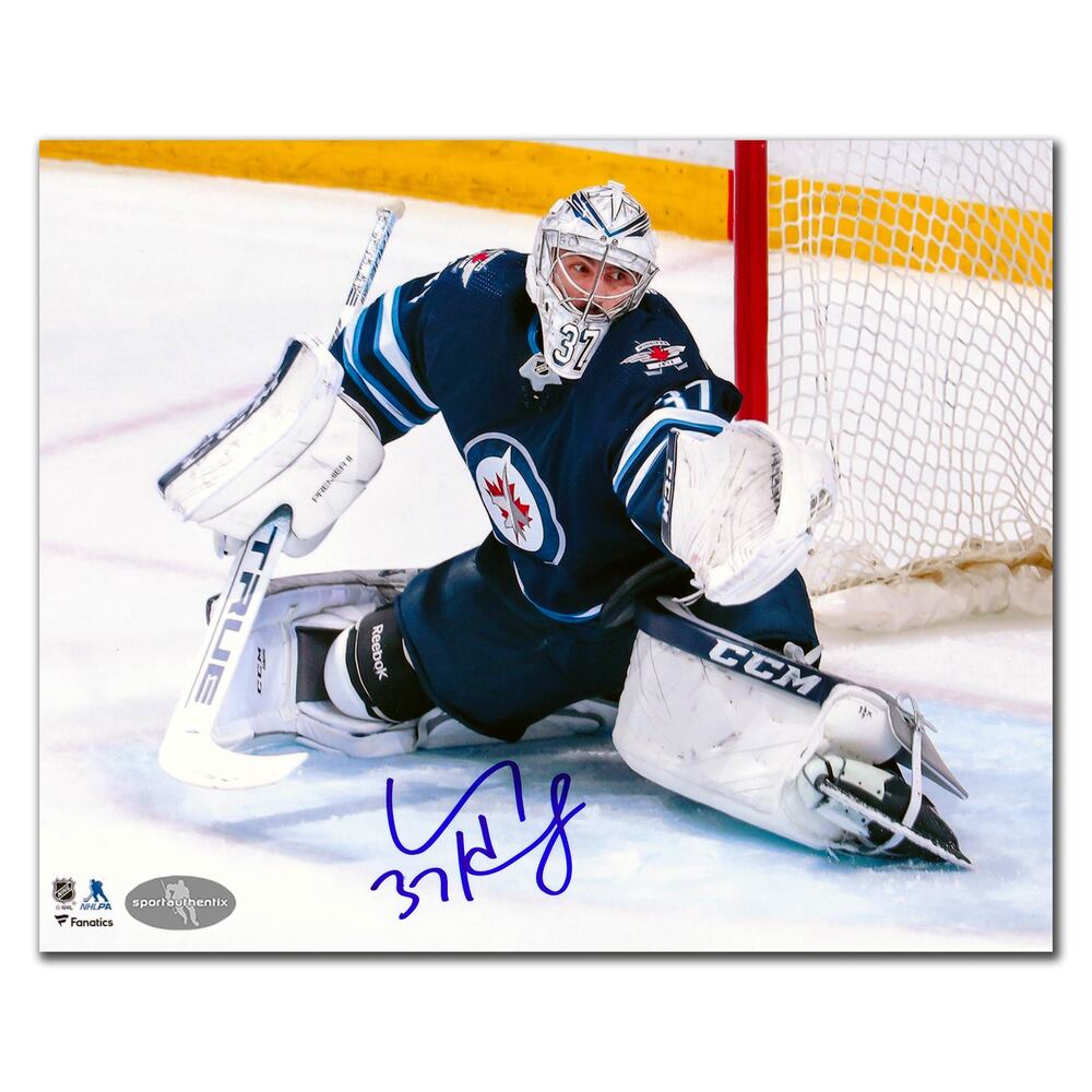 Connor Hellebuyck Winnipeg Jets Autographed 8x10