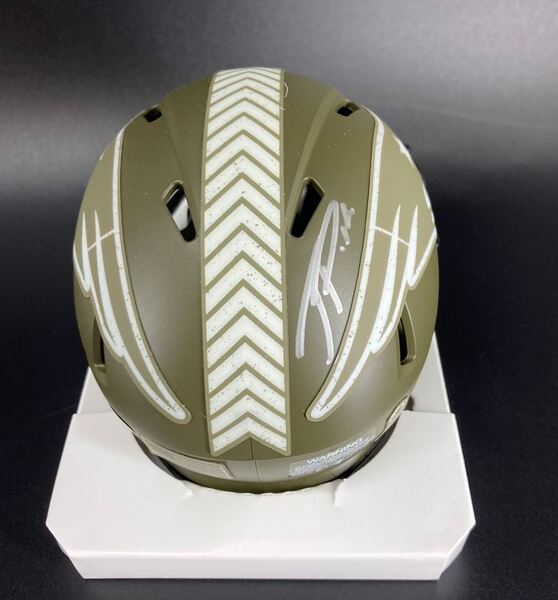 NFL - Patriots Ja'Lynn Polk Signed STS Mini Helmet