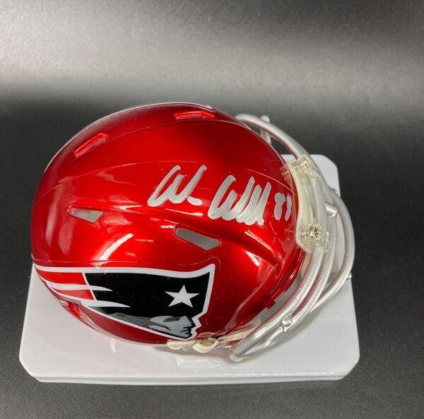 NFL - Patriots Wes Welker Signed Flash Mini Helmet