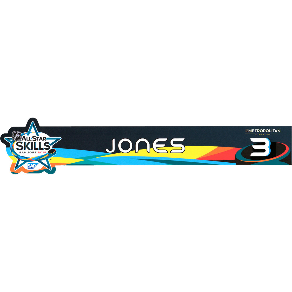 Seth Jones Columbus Blue Jackets Event-Used #3 Locker Nameplate from All-Star Skills Competition