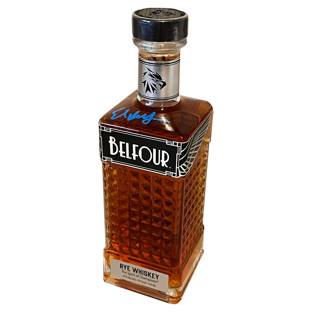 Ed Belfour Autographed Belfour Spirits Whiskey Bottle NHL Auctions