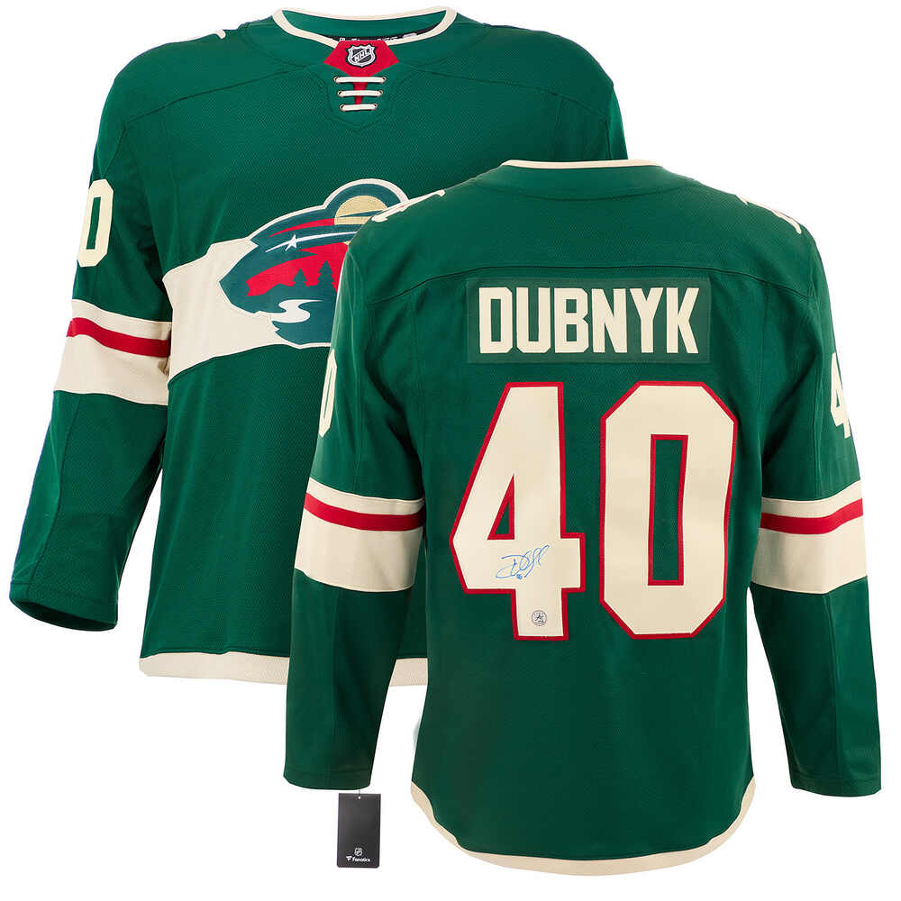 Devan Dubnyk Autographed Minnesota Wild Fanatics Breakaway Jersey
