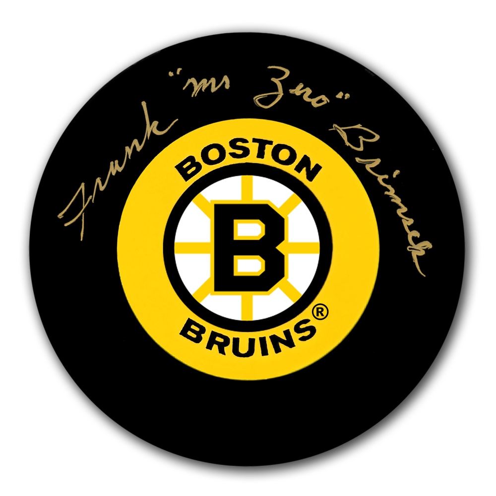 Frank Brimsek Boston Bruins Mr Zero Autographed Puck
