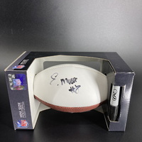 Jets - Elijah Moore Signed Mini Football With Jets Logo