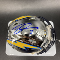 NFL - Chargers Derwin James Signed Chrome Mini Helmet