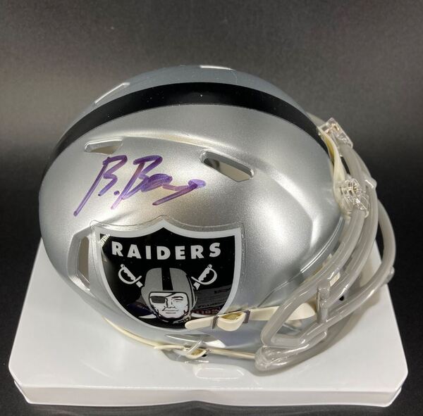 NFL - Raiders Brock Bowers Signed Mini Helmet