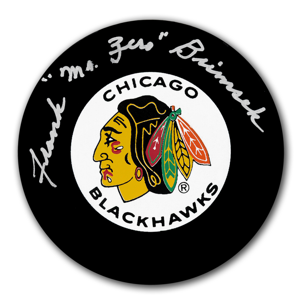 Frank Brimsek Chicago Blackhawks Mr. Zero Autographed Puck