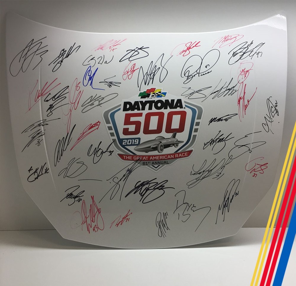 2019 Autographed Daytona 500 hood!