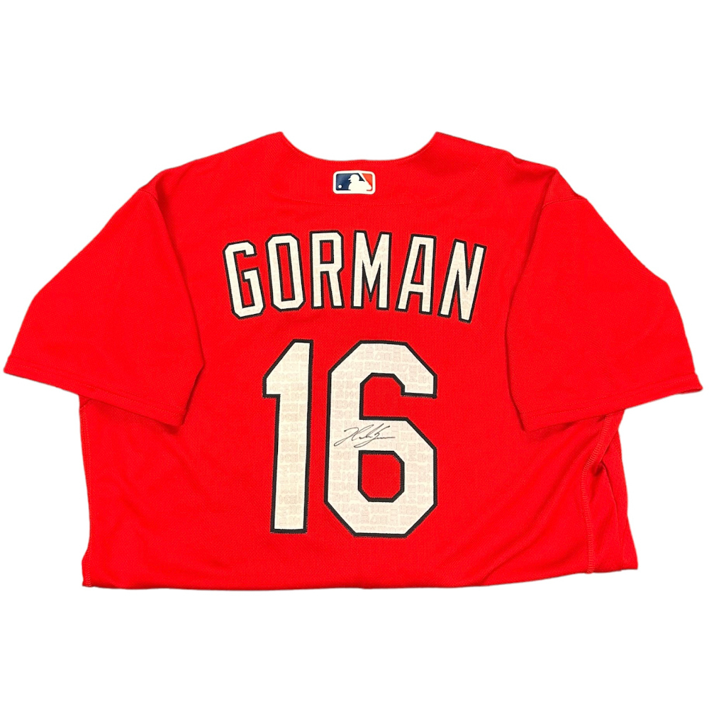 Nolan Gorman Autographed Team Issued Batting Practice Jersey (Size