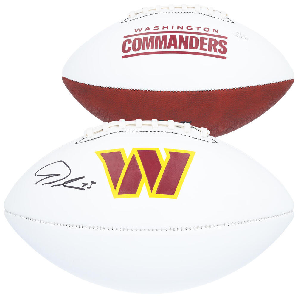 Tom Wilson Washington Capitals Autograpahed Washington Commanders White Panel Football
