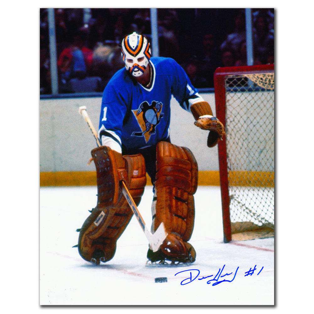 Denis Herron Pittsburgh Penguins RETRO Autographed 8x10