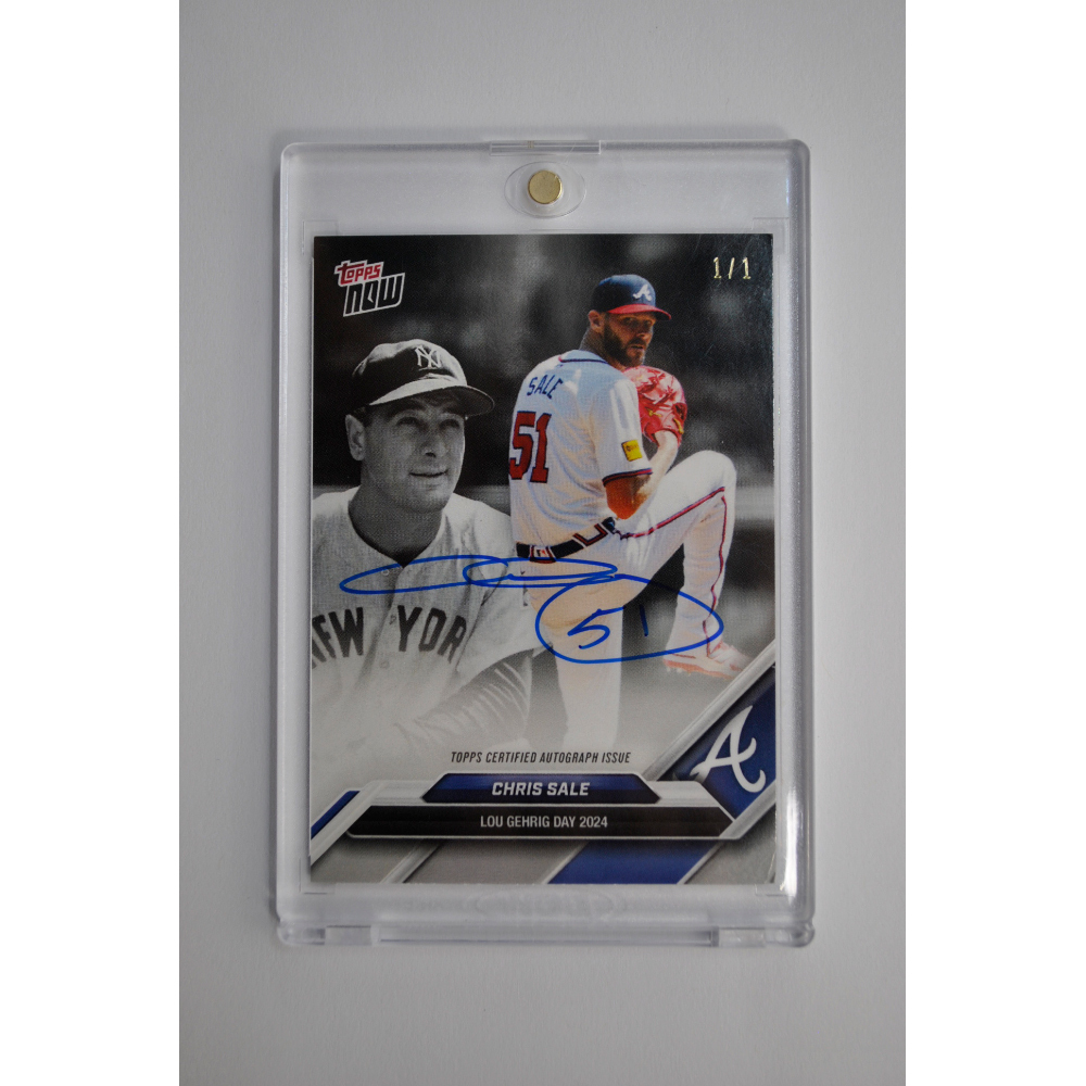 Chris Sale Signed 1/1 Lou Gehrig Day Topps Now | MLB Charities