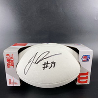 NFL - Commanders Jeremy Reaves Signed Composite White Football