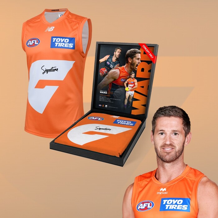 Photo of Callan Ward #8 GWS GIANTS 2025 Clash Guernsey