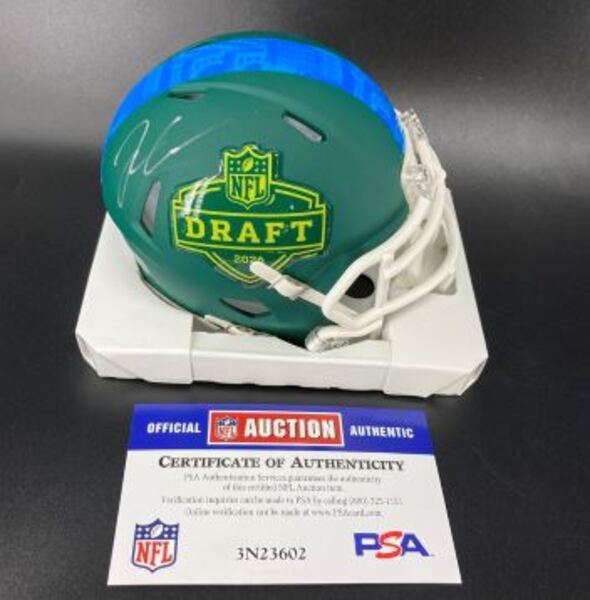 NFL - Broncos Jonah Coleman Signed '26 Draft Speed Mini Helmet