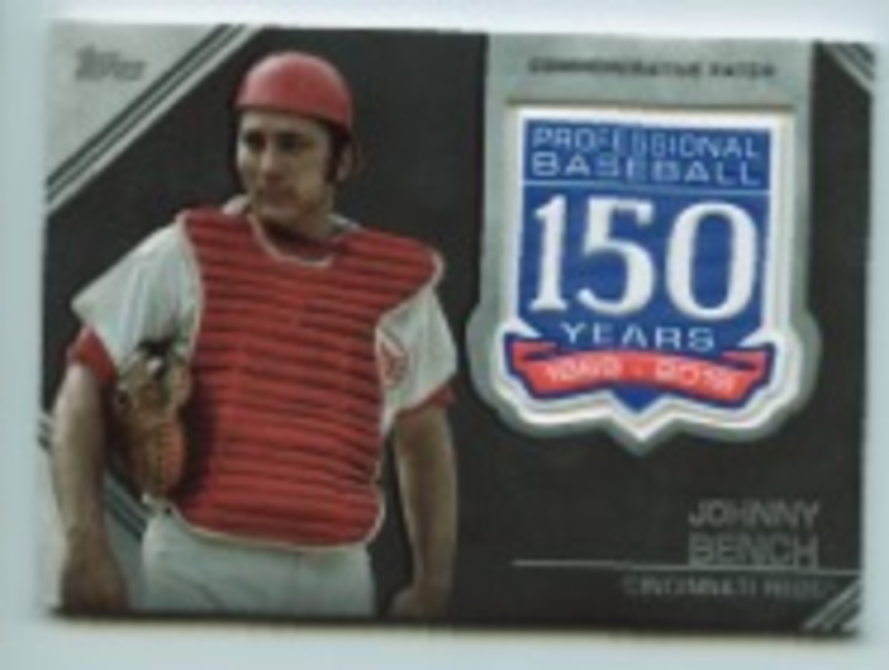2019 Topps Update 150th Anniversary Manufactured Patches #AMPJBE Johnny Bench