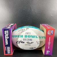 NFL - Chiefs Super Bow 57 Chiefs Multi Signed Football With 11 Signature...