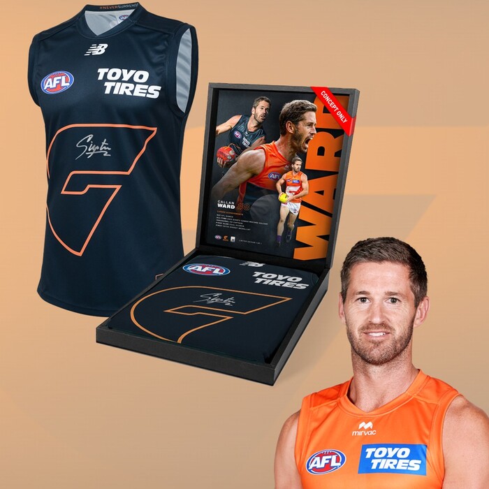 Photo of Callan Ward #8 GWS GIANTS 2025 Never Surrender Guernsey