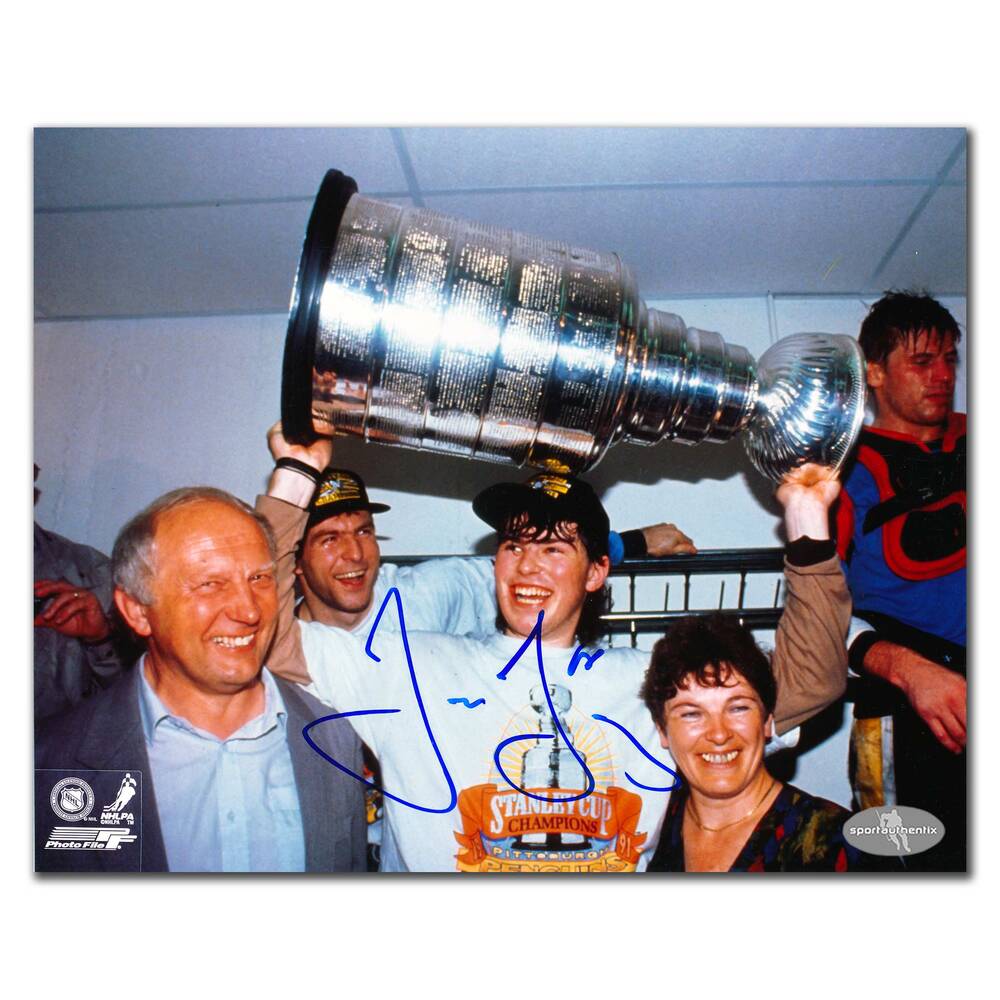 Jaromir Jagr Pittsburgh Penguins 1991 Stanley Cup Autographed 8x10