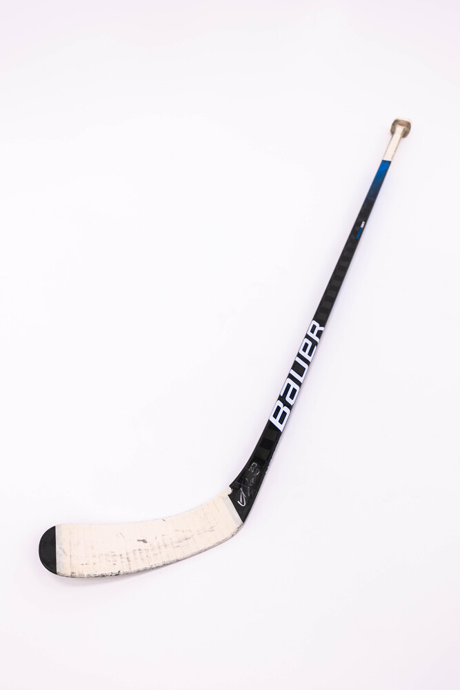 Signed and Game-Used Bauer Stick by #23 Adam Fox