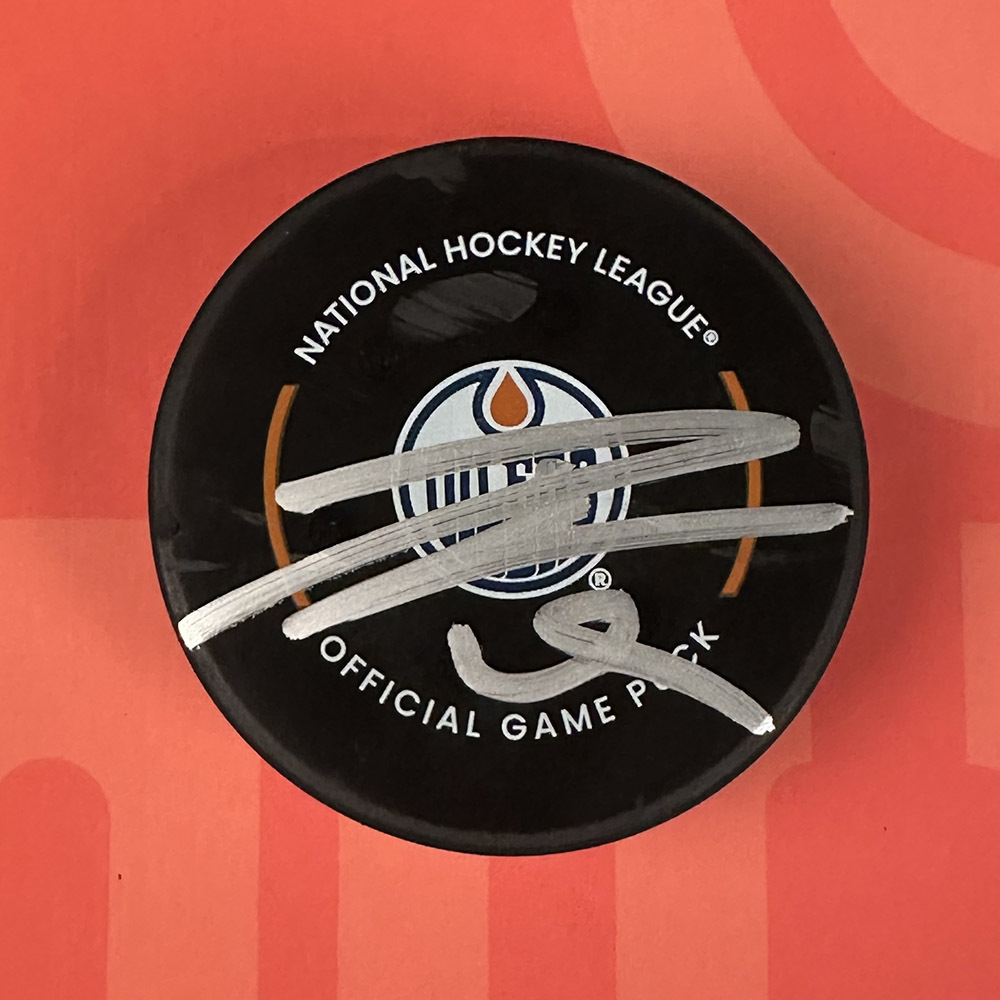 Leon Draisaitl #29 - Autographed Edmonton Oilers Goal Puck From Feb 7, 2025 Vs Colorado Avalanche (40th Goal Of 2024-25 Season)