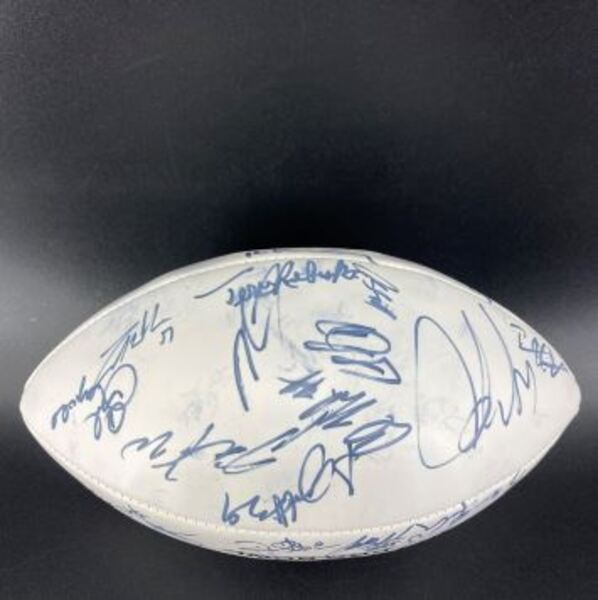 NFL - Multi Sign Panel Ball With 2011 Pro Bowl Logo Signed By Drew Brees...