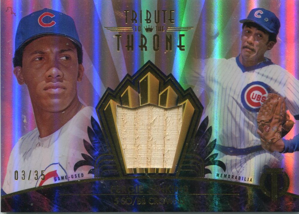 2014 Topps Tribute Tribute to Throne Relics Sepia Fergie Jenkins 3/35