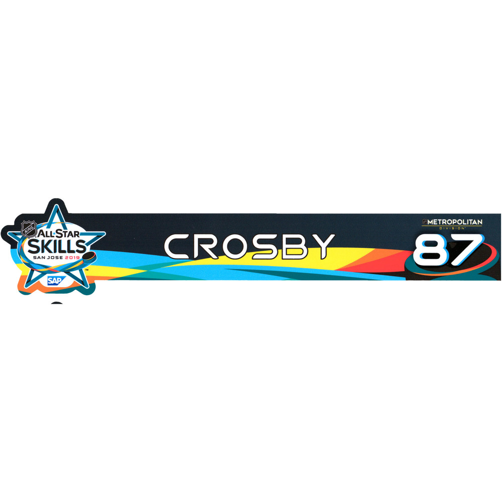 Sidney Crosby Pittsburgh Penguins Event-Used #87 Locker Nameplate from All-Star Skills Competition