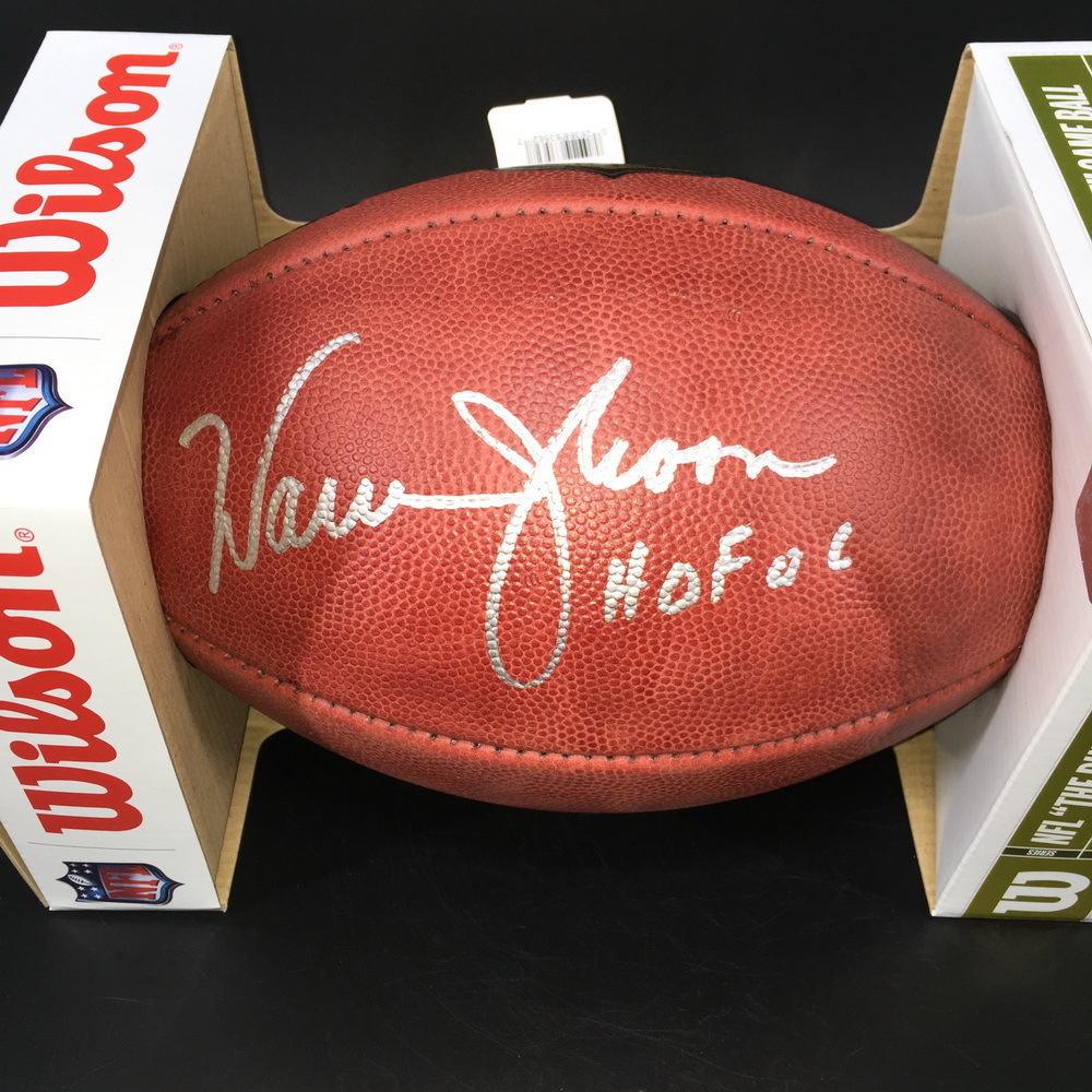 warren moon signed football
