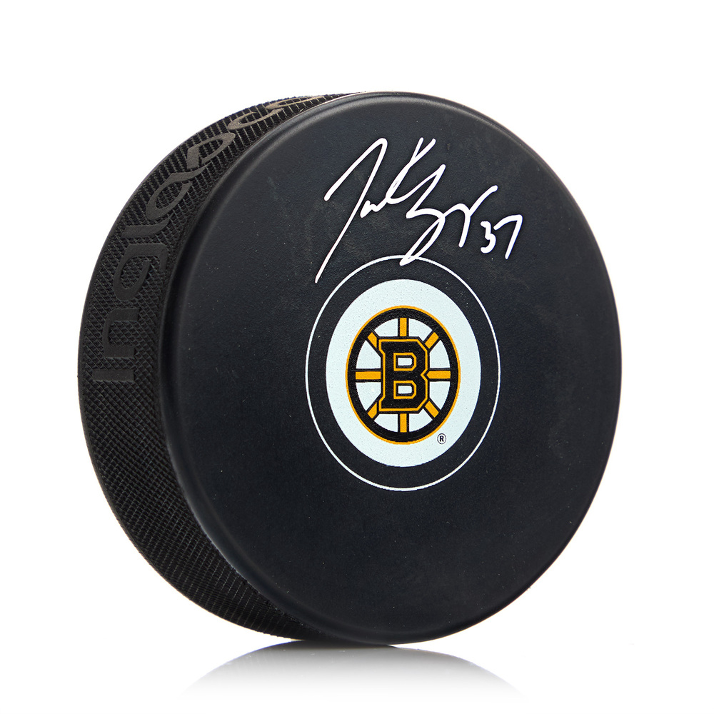 Patrice Bergeron Autographed Boston Bruins Hockey Puck