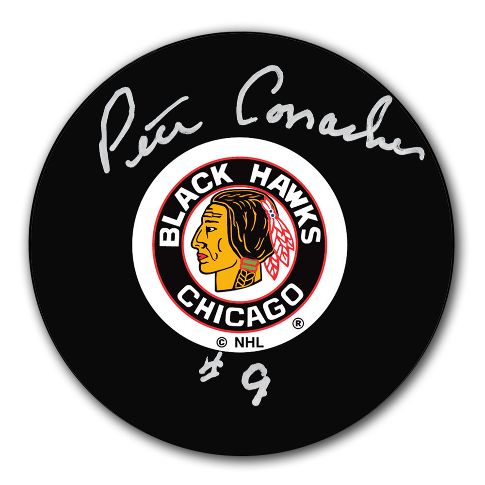 Pete Conacher Chicago Blackhawks Autographed Puck