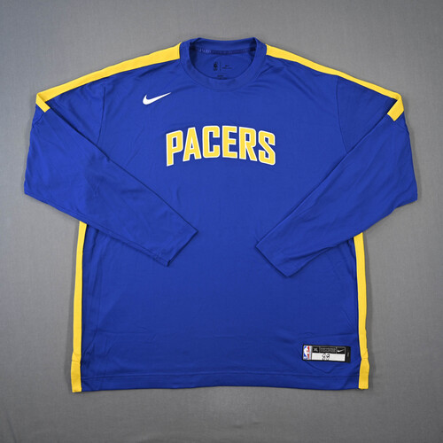 Image of Bitadze, Goga - Indiana Pacers - Game-Issued City Edition Long-Sleeved Shooting Shirt - 2021-22 NBA Season