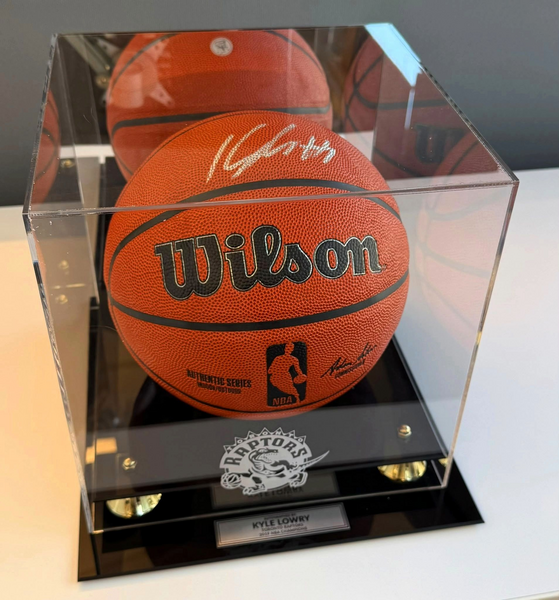 Kyle Lowry Autographed Ball - Custom Display Case